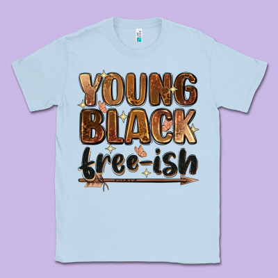 Young Black Free Ish Classic Tee Designed By Zillion Design Studio