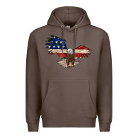 Coffee 4th july eagle Premium Hoodie - MaliasSmallBusiness
