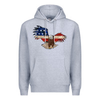 Heather Grey 4th july eagle Premium Hoodie - MaliasSmallBusiness