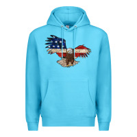 Ocean Blue 4th july eagle Premium Hoodie - MaliasSmallBusiness