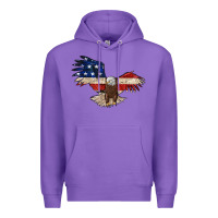 Purple 4th july eagle Premium Hoodie - MaliasSmallBusiness