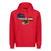 Red 4th july eagle Premium Hoodie - MaliasSmallBusiness