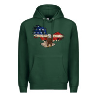 Sports Green 4th july eagle Premium Hoodie - MaliasSmallBusiness