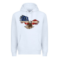 White 4th july eagle Premium Hoodie - MaliasSmallBusiness