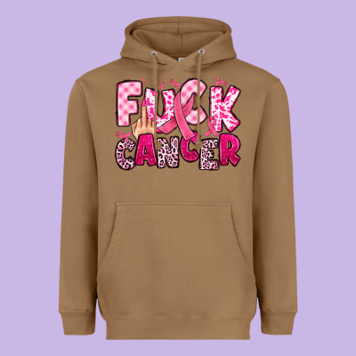 Fuck Cancer Heavyweight Hoodie Designed By Jahusdesignshop