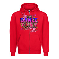 Red dance teacher Zipper Hoodie - Zillion Design Studio