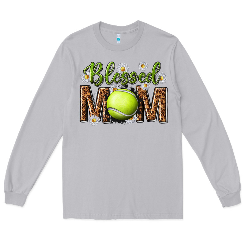 Blessed Mom With Tennis And Daisy Long Sleeve Tee by texasbilliewilder | Teevron
