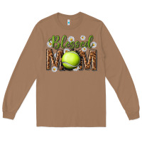 Toasted Coconut blessed mom with tennis and daisy Long Sleeve Tee - texasbilliewilder