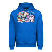 Cobalt unicorn coffee cups Urban Hoodie - NancyCooperArtShop