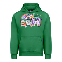 Emerald unicorn coffee cups Urban Hoodie - NancyCooperArtShop