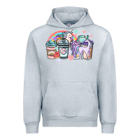 Heather Grey unicorn coffee cups Urban Hoodie - NancyCooperArtShop