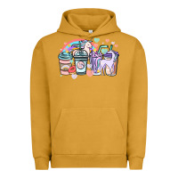 Pigment Peanut Butter unicorn coffee cups Urban Hoodie - NancyCooperArtShop