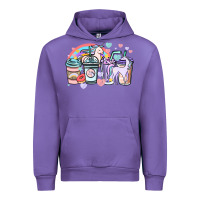 Tulip unicorn coffee cups Urban Hoodie - NancyCooperArtShop
