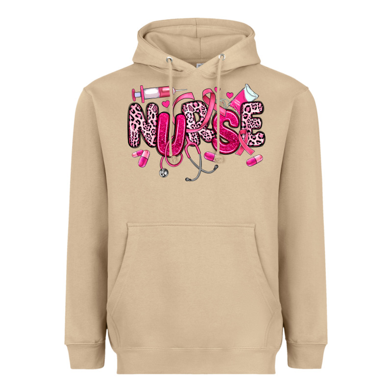 Breast Cancer Nurse Heavyweight Hoodie by JahusDesignShop | Teevron