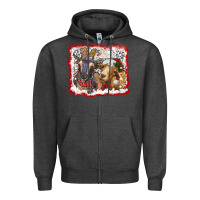 Charcoal Heather christmas goats Zipper Hoodie - RanaPortraitStore
