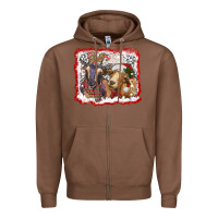 Chestnut christmas goats Zipper Hoodie - RanaPortraitStore