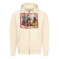 Sandshell christmas goats Zipper Hoodie - RanaPortraitStore