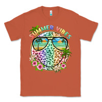 Copper summer vibes with smile face and leopard Classic Tee - texasbilliewilder