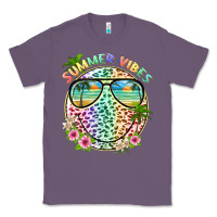 Lavender summer vibes with smile face and leopard Classic Tee - texasbilliewilder