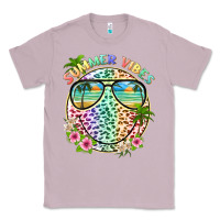 Lilac summer vibes with smile face and leopard Classic Tee - texasbilliewilder