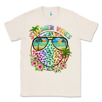Natural summer vibes with smile face and leopard Classic Tee - texasbilliewilder