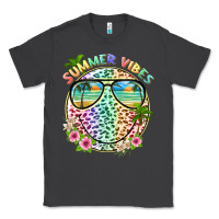 Smoke summer vibes with smile face and leopard Classic Tee - texasbilliewilder
