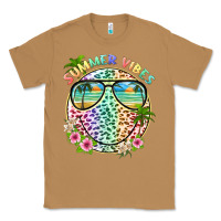 Toasted Coconut summer vibes with smile face and leopard Classic Tee - texasbilliewilder