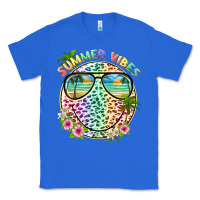 True Royal summer vibes with smile face and leopard Classic Tee - texasbilliewilder