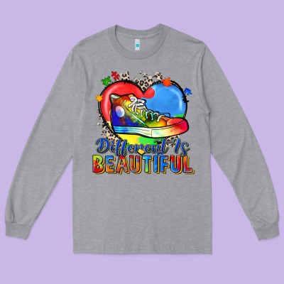 Different Is Beautiful Long Sleeve Tee Designed By Zillion Design Studio