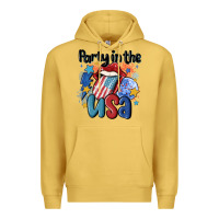 Antique Gold party in the usa Premium Hoodie - MaliasSmallBusiness
