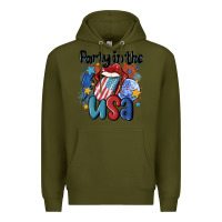 Army Green party in the usa Premium Hoodie - MaliasSmallBusiness