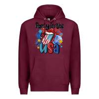 Burgundy party in the usa Premium Hoodie - MaliasSmallBusiness