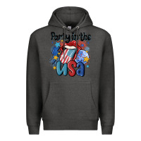 Charcoal Heather party in the usa Premium Hoodie - MaliasSmallBusiness