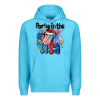 Ocean Blue party in the usa Premium Hoodie - MaliasSmallBusiness
