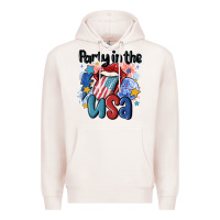 Pale Pink party in the usa Premium Hoodie - MaliasSmallBusiness