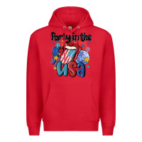 Red party in the usa Premium Hoodie - MaliasSmallBusiness
