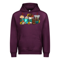 Mauve Wine western coffee cups Urban Hoodie - NancyCooperArtShop