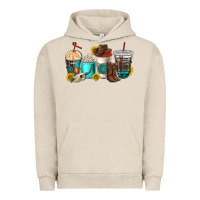 Pigment French Oak western coffee cups Urban Hoodie - NancyCooperArtShop