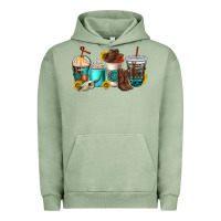 Pigment Oil Green western coffee cups Urban Hoodie - NancyCooperArtShop
