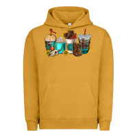 Pigment Peanut Butter western coffee cups Urban Hoodie - NancyCooperArtShop