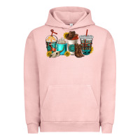 Pigment Salmon western coffee cups Urban Hoodie - NancyCooperArtShop