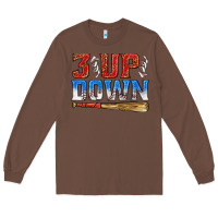 Chestnut 3 up 3 down baseball Long Sleeve Tee - texasbilliewilder