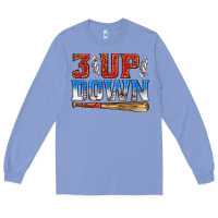Colony Blue 3 up 3 down baseball Long Sleeve Tee - texasbilliewilder