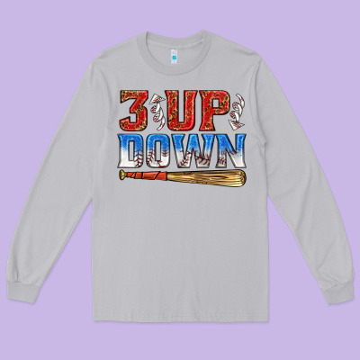 Long Sleeve Tee 3 up 3 down baseball