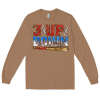 Toasted Coconut 3 up 3 down baseball Long Sleeve Tee - texasbilliewilder