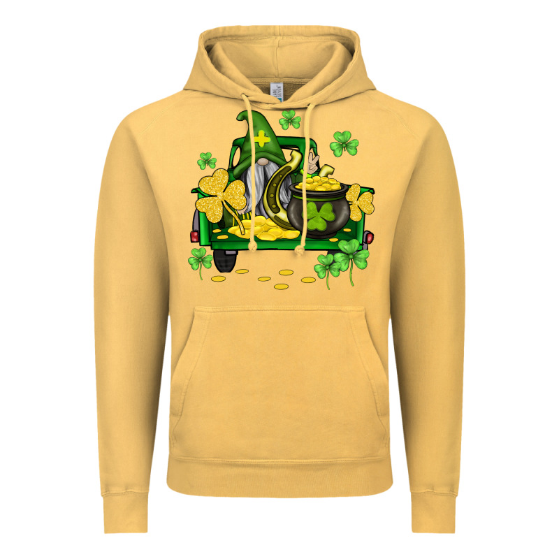 St Patricks Truck And Gnome Vintage Hoodie by AdoDesignShop | Teevron