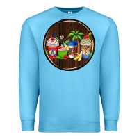 Ocean Blue dominican republic coasters Premium Sweatshirt - AdoDesignShop