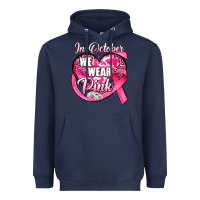 Navy in october we wear pink heart Heavyweight Hoodie - JahusDesignShop