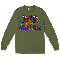 Army Green dad of a warrior Long Sleeve Tee - Zillion Design Studio