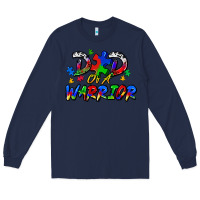 Navy dad of a warrior Long Sleeve Tee - Zillion Design Studio